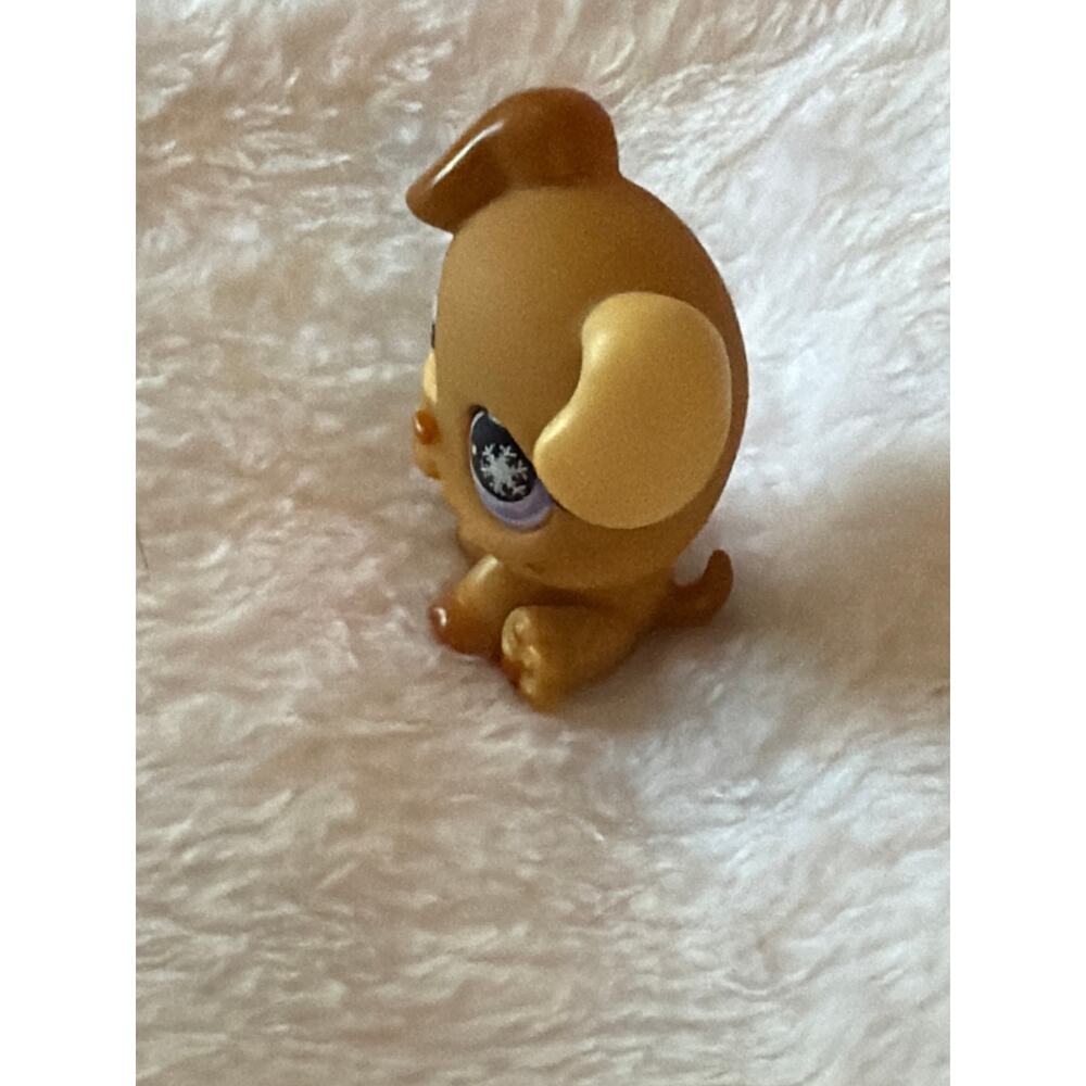 LPS Littlest Pet Shop Puppy #760 Brown Puppy Purple Snowflake Eyes 2007 G2 - Picture 4 of 15